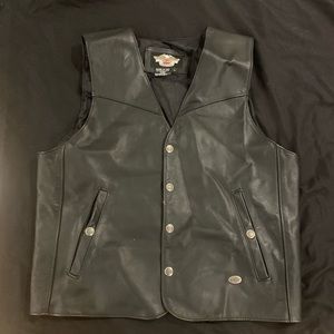 New Harley Davidson Genuine Leather Vest (Large)